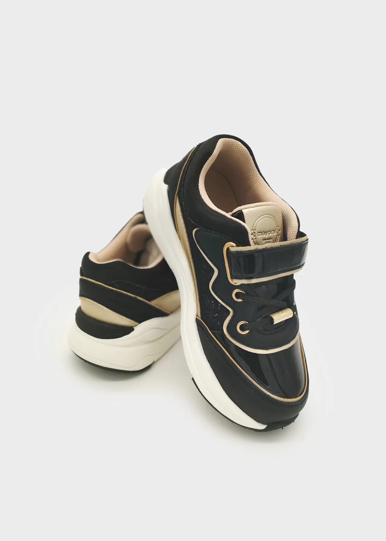 Flash Sale Mayoral Buty sportowe z grubą podeszwą dla dziewczynki Black-Gold