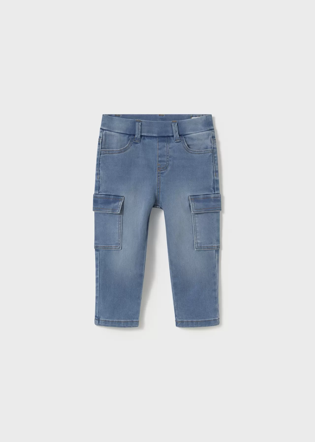 Flash Sale Mayoral Jeansowe spodnie niemowlęce typu cargo Mediumjeans